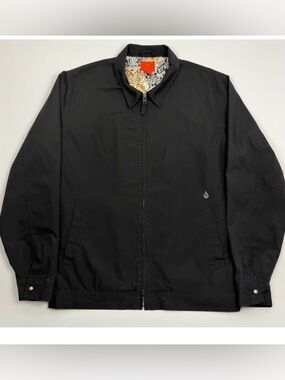 Volcom Black Lightweight Zip-Front Coach Jacket